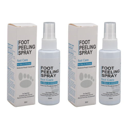 2x Fußpeeling-Spray gegen Geruch mit Teeblattextrakt, 50 ml
