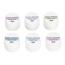 6 Farben Perlglanz-Holografischer Gel-Nagellack abwaschbar