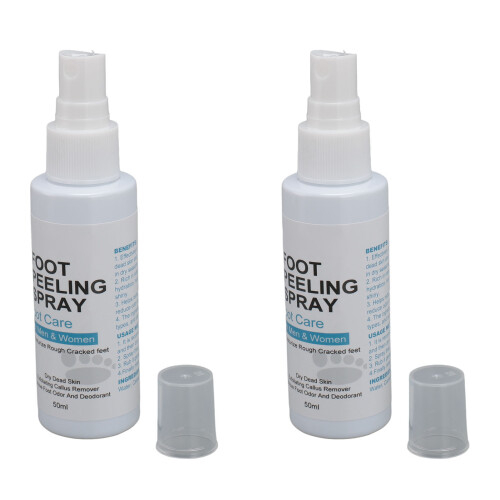 2x Fußpeeling-Spray gegen Geruch mit Teeblattextrakt, 50 ml 2