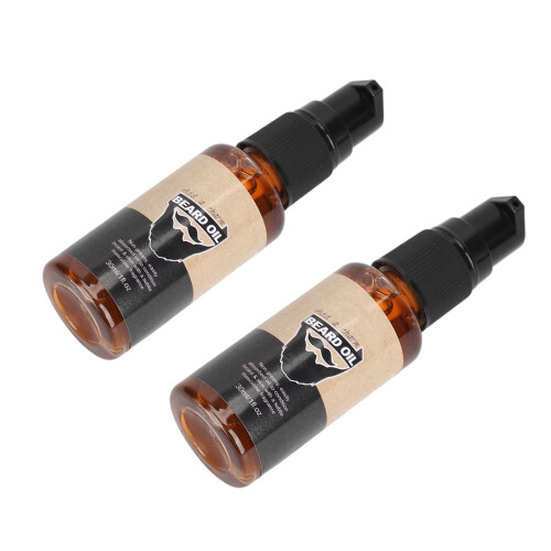 2pcs Beard Oil Moisturizing Reduce Split Ends Fast Absorption 30ml 2