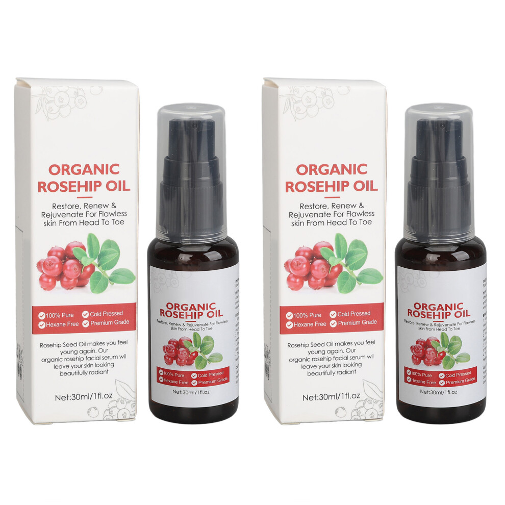 2pcs Rosehip Seed Oil 30ml Moisturizing Shrink Pores Anti Aging Serum
