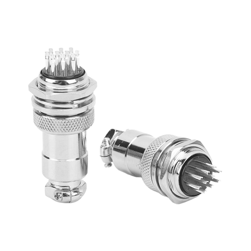 20Mm 10 Pin Aviation Plug Socket Connector Zinc Alloy Silver Copper Adapter 6951356732333