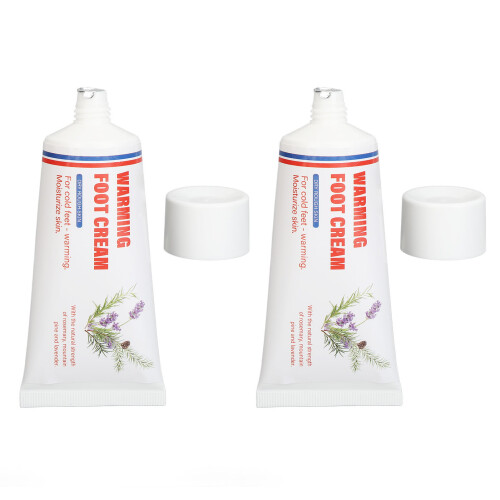 2x60ml Warming Foot Cream Plant Extract Moisturizer 1