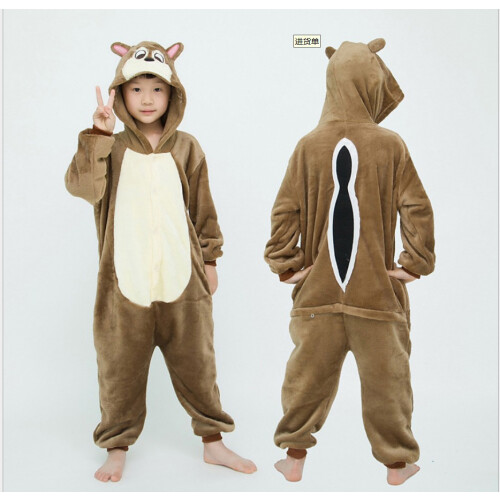 Flanell-Kinderpyjama Chipmunk blau 130