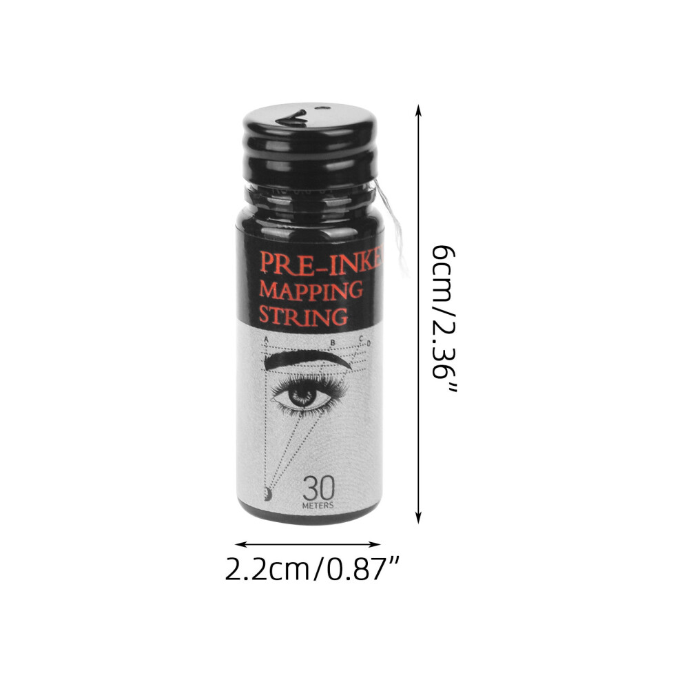 White 30M Pre-Inked Brow Mapping String For Permanent Makeup