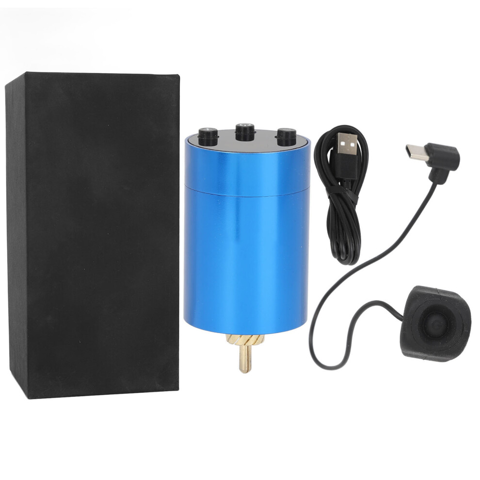 () 1300Mah Wireless Tattoo Power Supply Led 4-12V Adjustable Rca Blue/Gray 461605339382
