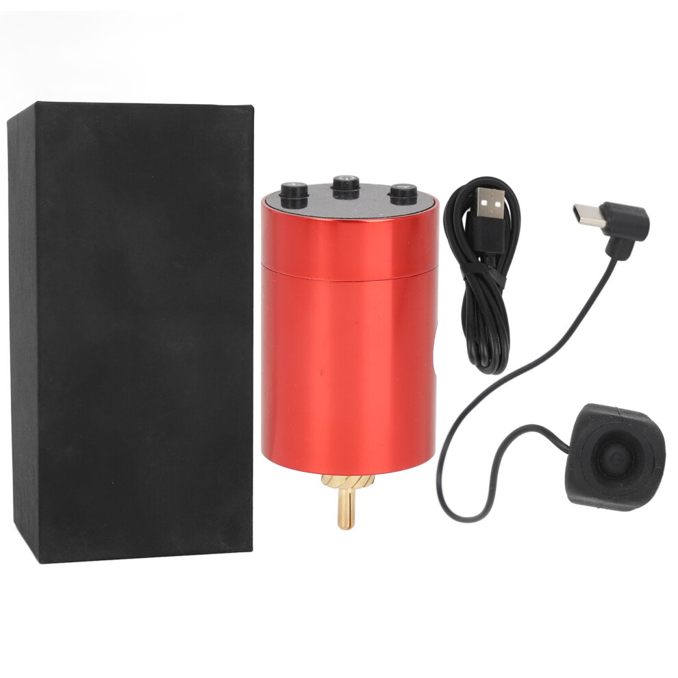 () 1300Mah Wireless Tattoo Power Supply Led 4-12V Adjustable Rca Red/Gray 461605339375