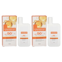 2pcs Light Fluid Sunscreen 50ml Sweatproof Non Greasy UVA Protection