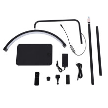 23in LED Floor Light U Shaped Adjustable Eye Protection Black