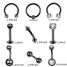 47-delig RVS Piercing Tool Kit Lip/Nose/Brow