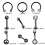 47-delig RVS Piercing Tool Kit Lip/Nose/Brow 1