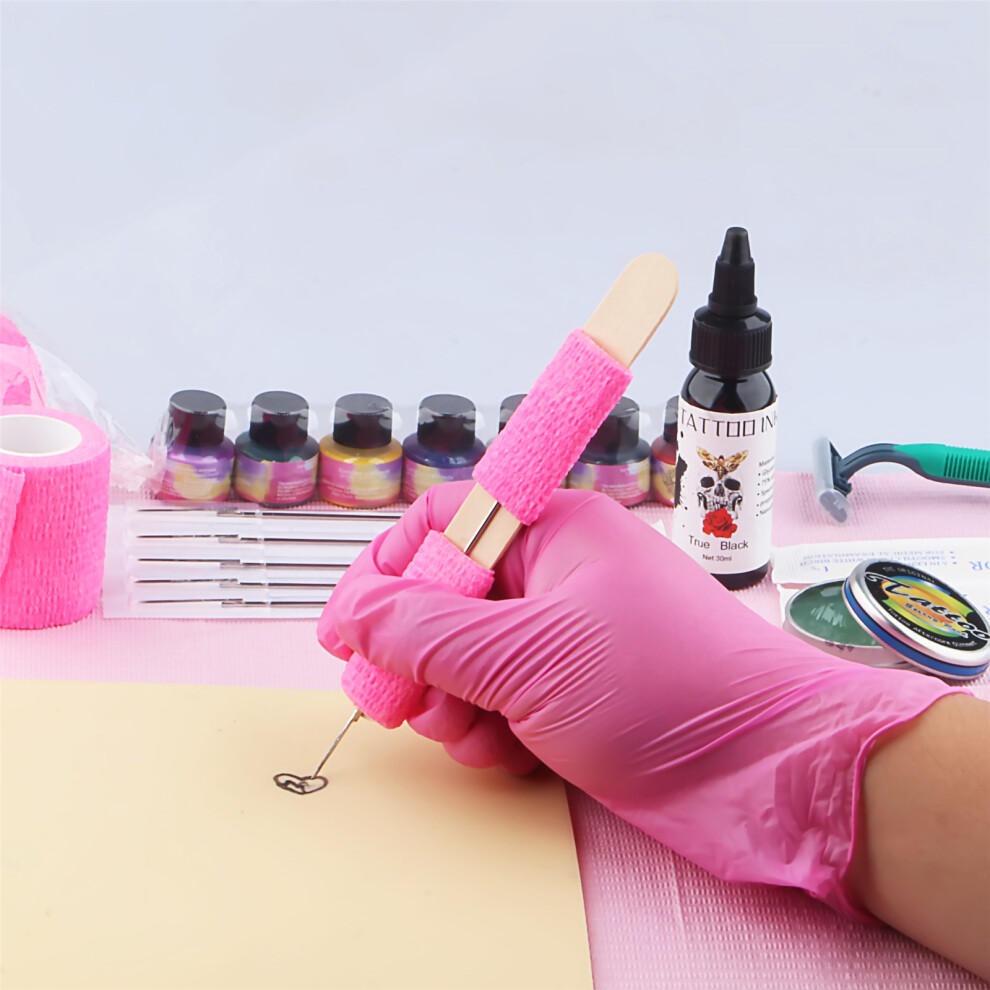 Tattoo Beginner Kit Needles Ink Stencil Transfer Paper