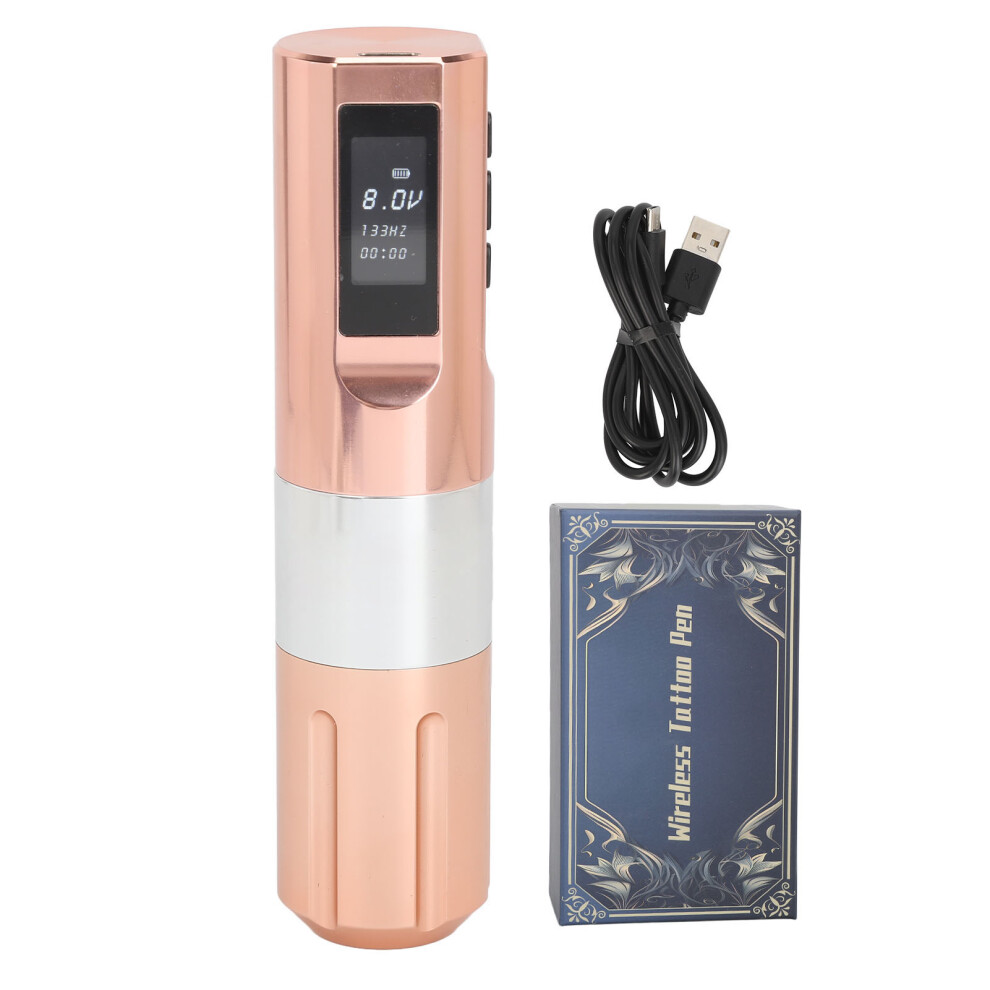 () Wireless Tattoo Pen 2000Mah Liner Shader Aluminium Gold/Red 461605340494