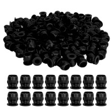 (Black) 200x Tattoo Ink Cups 20mm Flat Base White