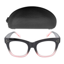 (+150 Black Gradual Pink Frame) Lesegläser für Senioren Blaulichtfilter +2,50 schwarz