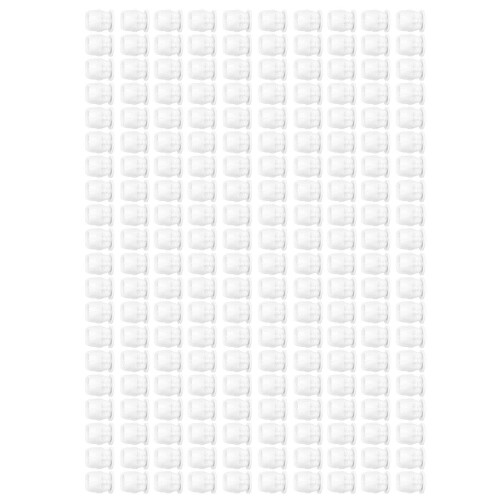 (White) 200x Tattoo Ink Cups 20mm Flat Base White 2