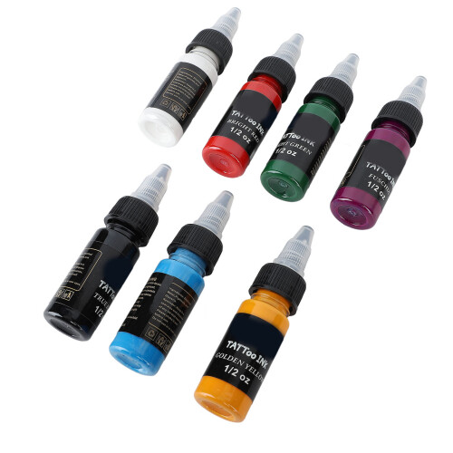 7-kleur Tattoo Inkt Set 15ml 1