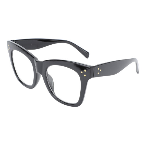 (+250 Bright Black Frame) Ouderdom Leesbril Blauwlicht +2.5 1