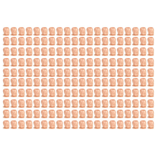 (Skin Color) 200x Tattoo Ink Cups 20mm Flat Base White 1