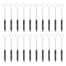 (Black) 20x 4mm Rohr-Bürstchen Edelstahl wiederverwendbar schwarz