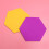 tableau hexagonal en feutre coloré avec punaises, 8 pièces 6