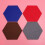 tableau hexagonal en feutre coloré avec punaises, 8 pièces 5