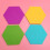 tableau hexagonal en feutre coloré avec punaises, 8 pièces 7