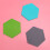 tableau hexagonal en feutre coloré avec punaises, 8 pièces 4
