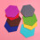 tableau hexagonal en feutre coloré avec punaises, 8 pièces 11