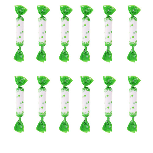 500 Pcs Gröna Spetsiga Sockerförpackningspapper Cellofan Diy