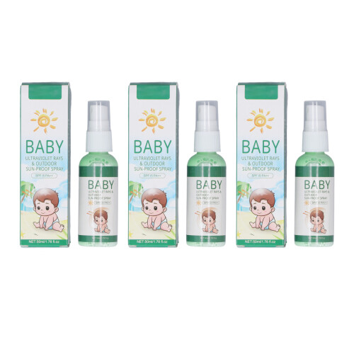 3pcs Baby Sun Protective Spray 50ml Herbal Extract Moisturizing