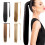 Frauen Lange Gerade Perücke Ponytail Clip-In Synthetik 1