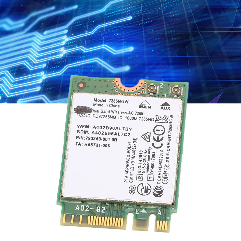 Wireless Network Card 1200Mbps Dual Band 2.4G/5G Bluetooth 4.2 Ngff For Laptop 8031356732828