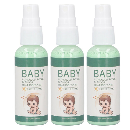 3pcs Baby Sun Protective Spray 50ml Herbal Extract Moisturizing 1