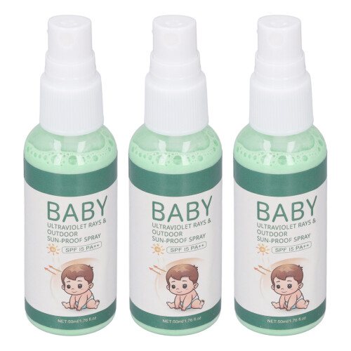 3pcs Baby Sun Protective Spray 50ml Herbal Extract Moisturizing 2