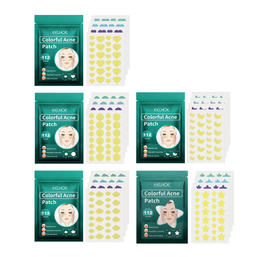EELHOE 112 Colorful Acne Patches Day & Night Use 2