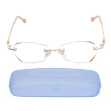 (+150 Gold Frame) Lesebrille Frau Blaulichtfilter 6-fach +1.50 Silber