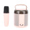 Portable Pink Bluetooth Speaker with Mic & USB Charging 4