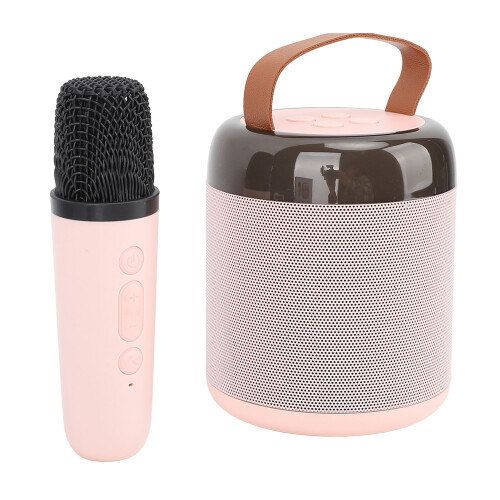 Portable Pink Bluetooth Speaker with Mic & USB Charging 1