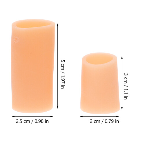 2 Par Gel Fingerstoppningar Silicone Tumprotektor För 1