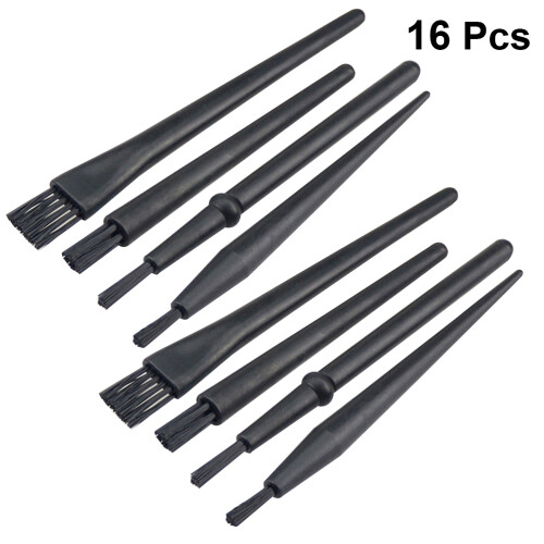 1Set 8Pcs Antistatisk Borste För Elektronik Svart