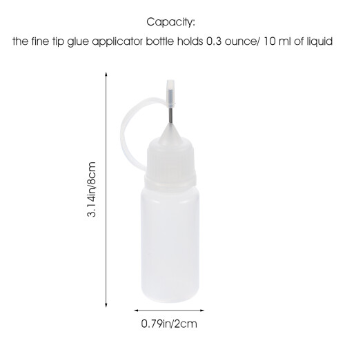 10St 10 Ml Spetspipett Limflaska Applikator Precision 2