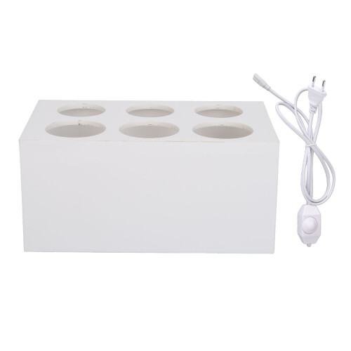 (EU Plug) Massageöl-Wärmespender für 6x30-50ml Glasflaschen