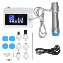 (EU Plug) ED Shockwave Massager Silver Handle Portable Extracorporeal Device