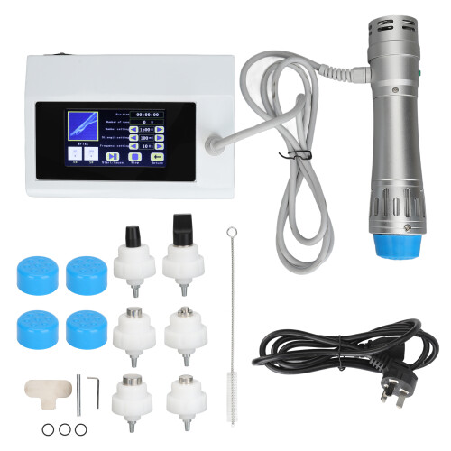 (AU Plug) ED Shockwave Massager Silver Handle Portable Extracorporeal Device