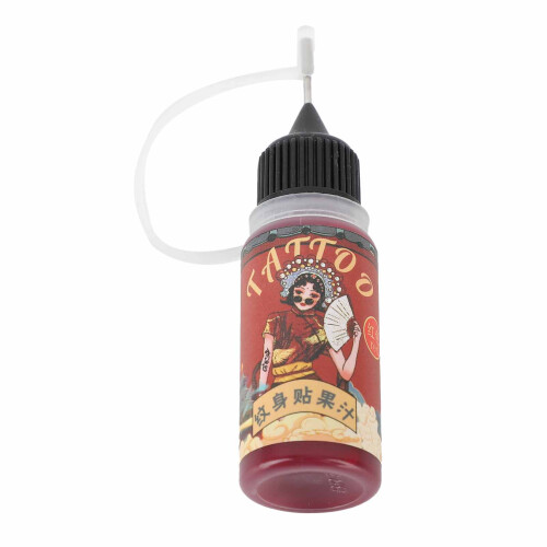 (Red) 8PCS Semi-Permanent Tattoo Ink 80ml Red 2