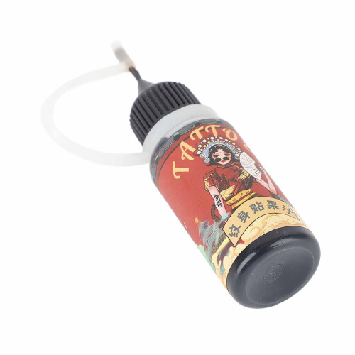 (Black) 8PCS Semi-Permanent Tattoo Ink 80ml Red 2