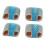 (L) 4pcs Toe Separators Bunion Corrector 2 Loops Hallux Valgus L 1