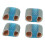 (L) 4pcs Toe Separators Bunion Corrector 2 Loops Hallux Valgus L 4
