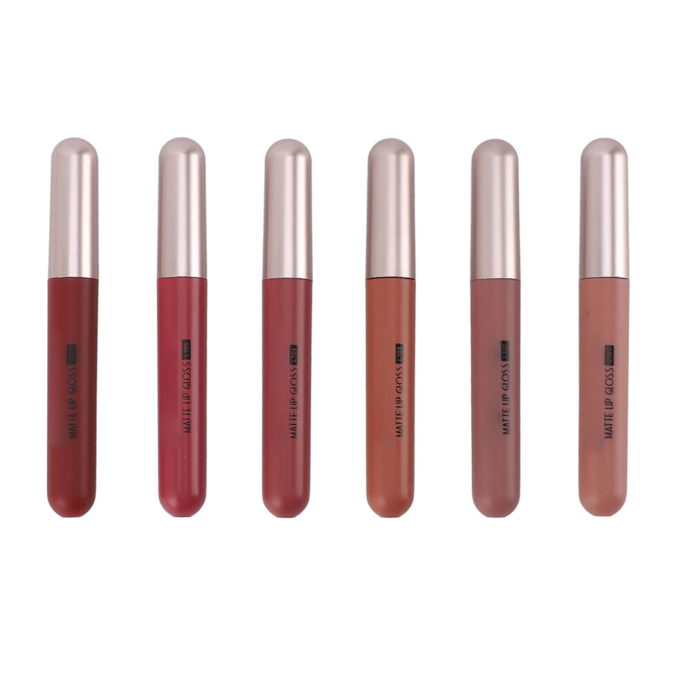 6 Colors Lip Gloss Set Matte Long Lasting 2.5ml